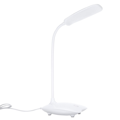Ultraligero Escritorio LED Lámpara de noche Control giratorio flexible giratorio 360 ° Nivel 3 Regulable Carga por USB Luz de mesa para el cuidado de los ojos para estudiar Lectura Trabajo