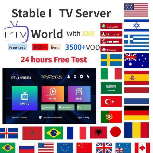 Smart Tv Europe World TV 25000 Live Vod Sports M3 U Xtream Xxx OTT Android Smarters Pro Mag Us Arabic France Switzerland Canada Uk Turkey