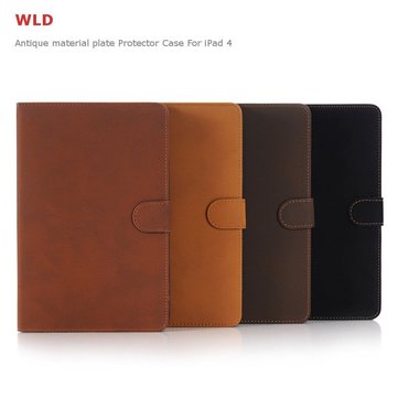 WLD A001 Retro Classic Style Antique Material Flip PU Leather  Protective Cases For iPad Mini 4