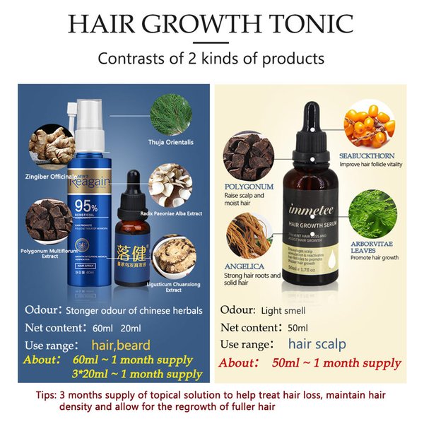 Hair Growth Essence Oil Anti Hair Loss Treatment Natural for Beard Eyebrows Growth Hair Care Products Tonic Anti lossS