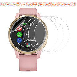 3 Pcs Smartwatch Screen Protector for Garmin Vivoactive 4/4s/Active/Venu/Vivosmart 4 Tempered Glass Transparent High Definition (HD) Scratch Proof/9H Hardness Lightinthebox