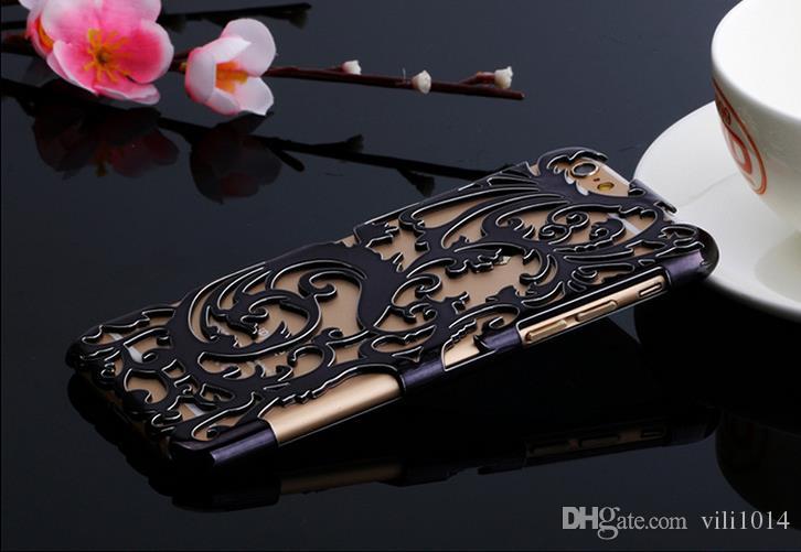 New Luxury 3D Hollow Electroplate Hard Back Fundas Capa Cooling Phone Cases Cover For Samsung Galaxy S6 S7 edge For Iphone 6 7