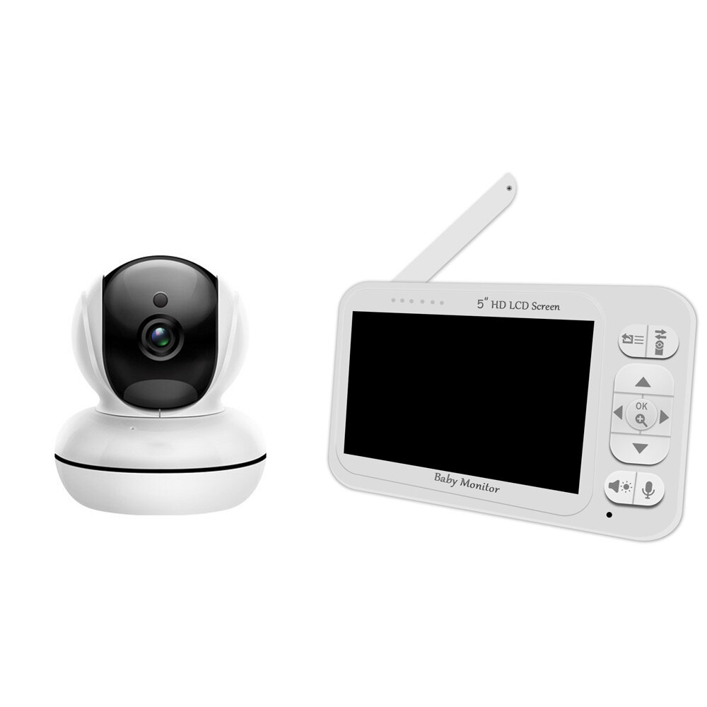 Drahtlose 5-Zoll-Fernbedienung Wireless Baby Monitor 720P Nachtsicht Wireless PTZ Baby Camera