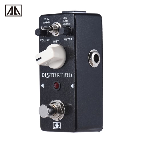 AROMA ABT-5 Classic Distortion Guitar Effect Pedal Warm Smooth Wide Range Distortion Sound 3 Modes Aluminum Alloy Body True Bypass