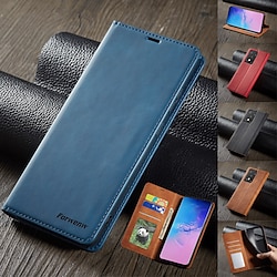 Phone Case For Samsung Galaxy Wallet Case S23 S22 S21 S20 Plus Ultra A73 A53 A33 A72 A52 A42 Magnetic Flip Kickstand Shockproof Solid Colored PU Leather miniinthebox