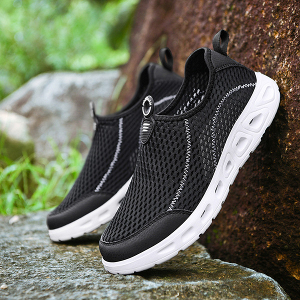 Wholesale retail Women men Slip On running shoe Summer Breathable Wading shoes Designer trainers sneakers Homemade brand Made in China 39-44