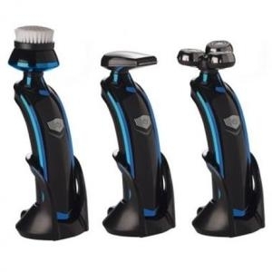 DomoClip DOS134 Man shaving and facial cleanset Set, 60 min autonomy, Rechargeable base with on/off button, Black DomoClip (DOS134)