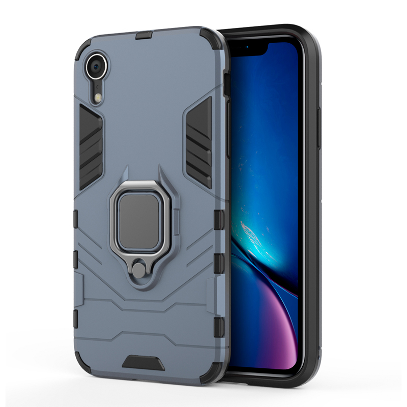 oneo ARMOUR Grip iPhone XR Protective Case - Navy Blue