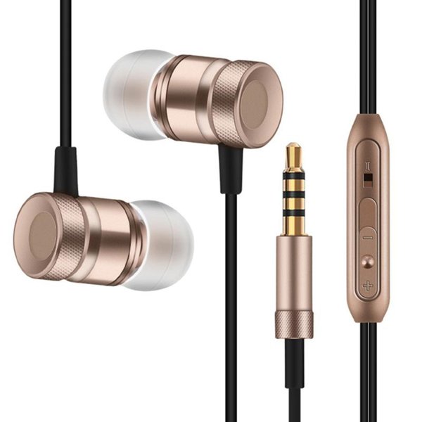 Headphones & Earphones 3.5mm Port In-ear Super Bass Line Control Earphone Phone Aluminum Alloy Earbuds Fashion Microphone Wired Headset
