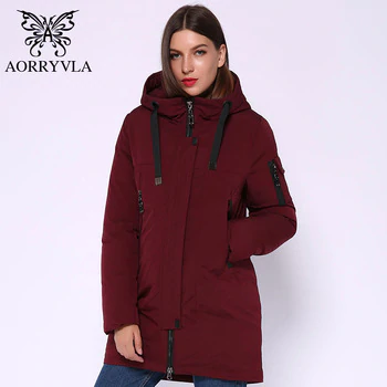 AORRYVLA 2019 New Collection Winter Down Jacket Long Parka Hooded Coat Thick Jacket Woman Parka Winter Jacket Warm High Quality