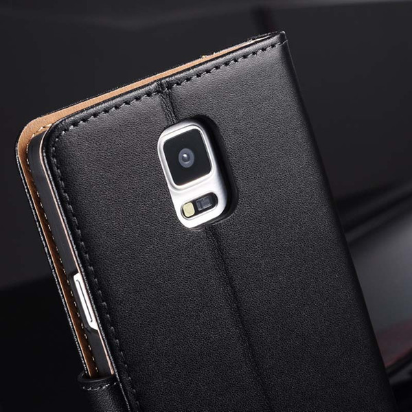 2018 Genuine Leather Case for Samsung Galaxy Note 4 N9100 Wallet Style Flip Stand Phone Back Cover Coque For Samsung Note 4 Cases
