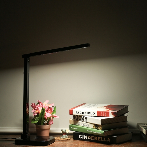 LED Desk Lamp Eye Protection Smart Table Lamps Desklight Support Qi Wireless Charging Touching Brightness Color Temperature Control Light Foldable Rotatable Dimmable 1.5A USB Charging