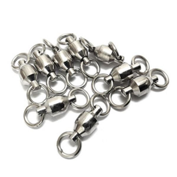 Stainless Steel Ball Bearing Swivel Solid Ring Fishing Accessories