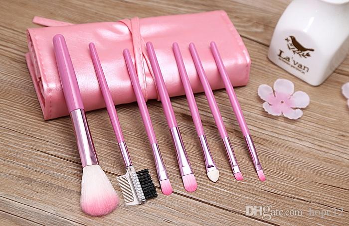 Makeup Brushes Make Up Brush Set Kits Eyelash Brush Blush Brush Eye-shadow Brush Sponge Sumudger 7pieces Make Up Tools PU Bag