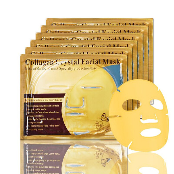 24K Gold Collagen Face Mask Crystal Golden Moisturizing Anti-aging Facial Masks Beauty Skin Care Nourishing