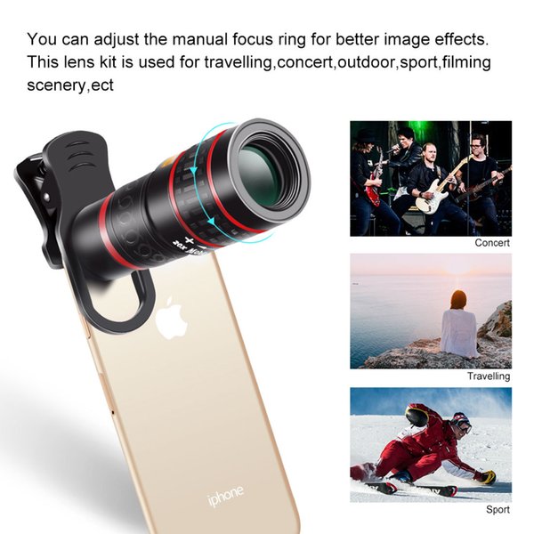 Mobile Phone Lens 8X 12X 20x Zoom Macro Lens for Smartphone Camera Lens Fisheye For iPhone Xiaomi Phone Accessories