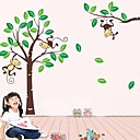 ZOOYOOremovable colorful cute green tree leaves 3D wall sticker home decor wall stickers for kids/lbed room