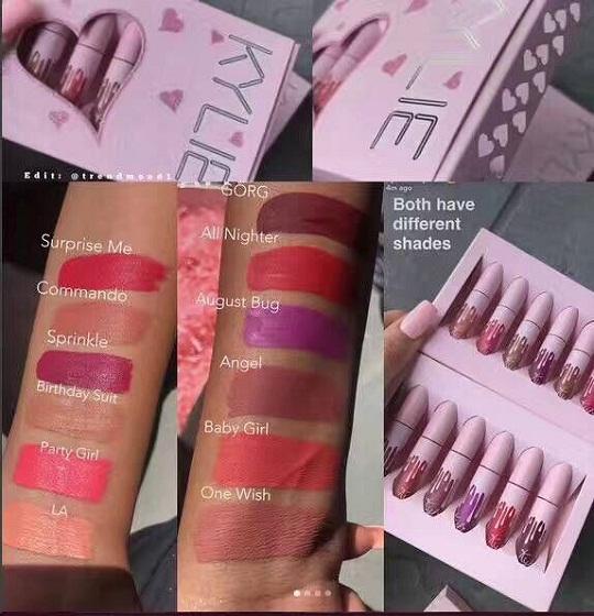 Makeup Lip Gloss Kylie The Birthday Collection MATTE Liquid lipstick 6pcs/set I WANT IT ALL By Kylie Jenner DHL