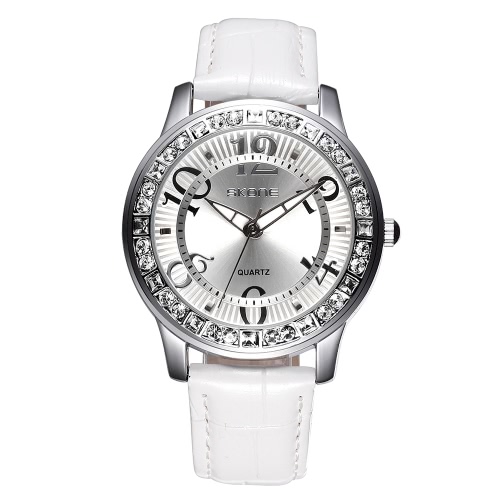 Vintage High Quality Fashion Quartz Wristwatch Bling-bling Rhinestone Embedded Women Elegant Watch