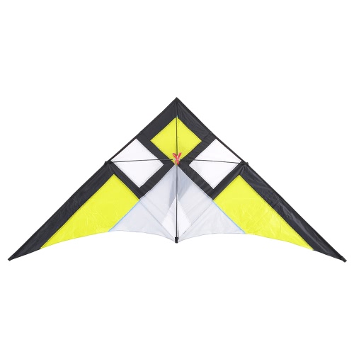 ?290*135cm Wide Single Line Stunt Kite Children Adults Delta-shape Triangle Fly Kite Flyer for Beach Vacation Family Fun