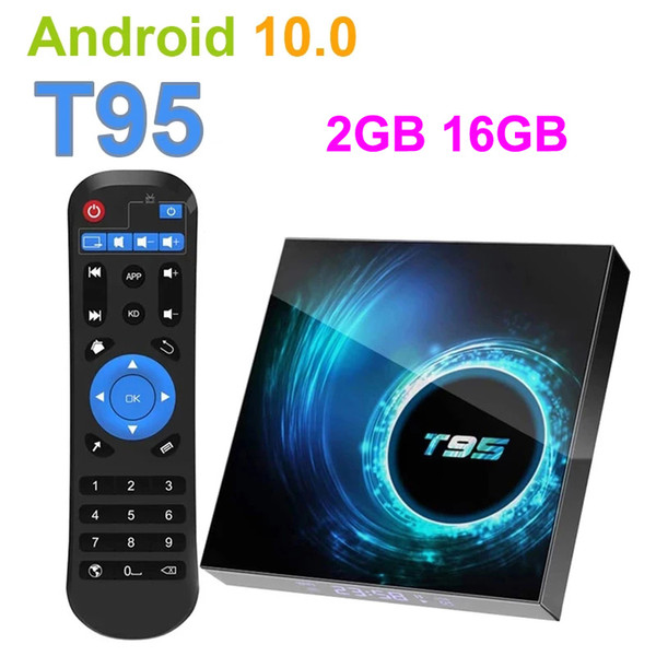T95 TV Box Android 10.0 2GB 16GB HD 6K Android TV Box Smart TV Box Android 10.0 with 2.4G WIFI