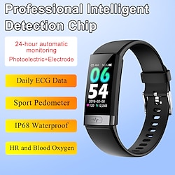 TK31 Smart Watch 1.14 inch Smart Band Fitness Bracelet Bluetooth ECGPPG Temperature Monitoring Pedometer Compatible with Android iOS Women Men Long Standby Hands-Free Calls Waterproof IP68 22mm Lightinthebox