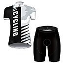 21Grams Women's Short Sleeve Cycling Jersey with Shorts Black / White Camo / Camouflage Bike Breathable Sports Patterned Mountain Bike MTB Road Bike Cycling Clothing Apparel / Stretchy