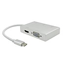 OTG / HDMI / VGA USB Cable Adapter All-In-1 / OTG Adapter / Cable For Macbook 20 cm For Plastic  Metal / ABSPC