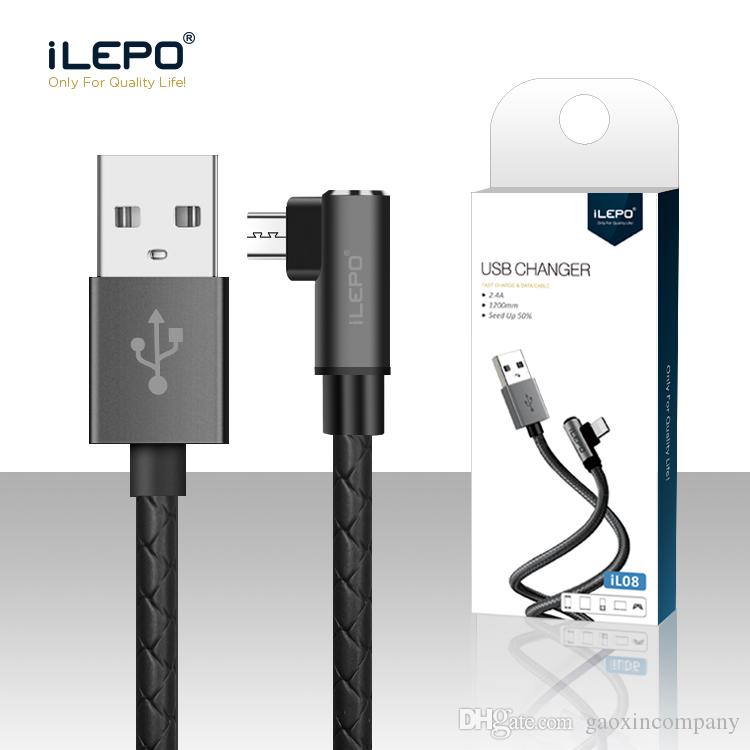 iLEPO 1.2m Micro USB Charger Cable Fast charging cables for Phone IP Samsung S9 Sony HTC Huawei Xiaomi