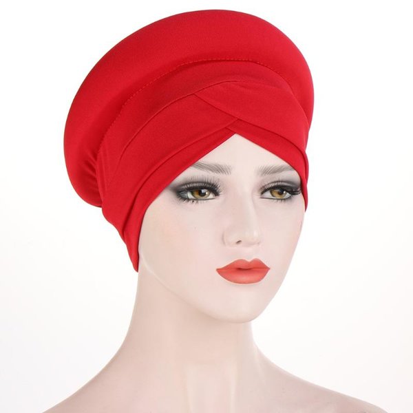 Beanies Pure Color Turban Semicircle Stereo Qiu Dong With Ms Tsang Baotou Cap For Bonnet Women Hat