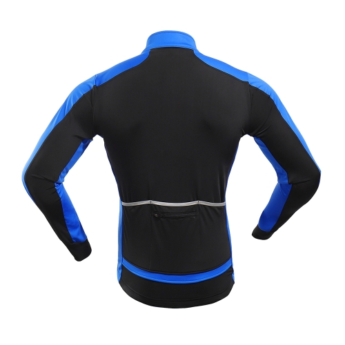 Arsuxeo Men's Windproof Thermal Fleece Lined Winter Cycling Jacket Outdoor Sport Coat Riding Long Sleeve Jersey