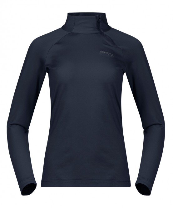 Bergans Stranda Half Zip Shirt Women - UnterwÃ¤sche / SportunterwÃ¤sche - dark navy blue - Gr.M
