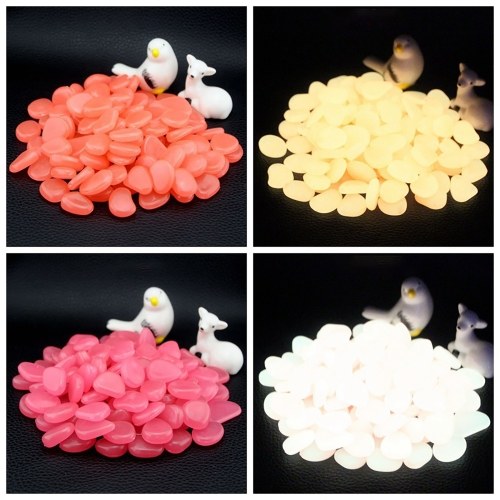 60pcs/Bag Luminous Pebbles Colorful Stones