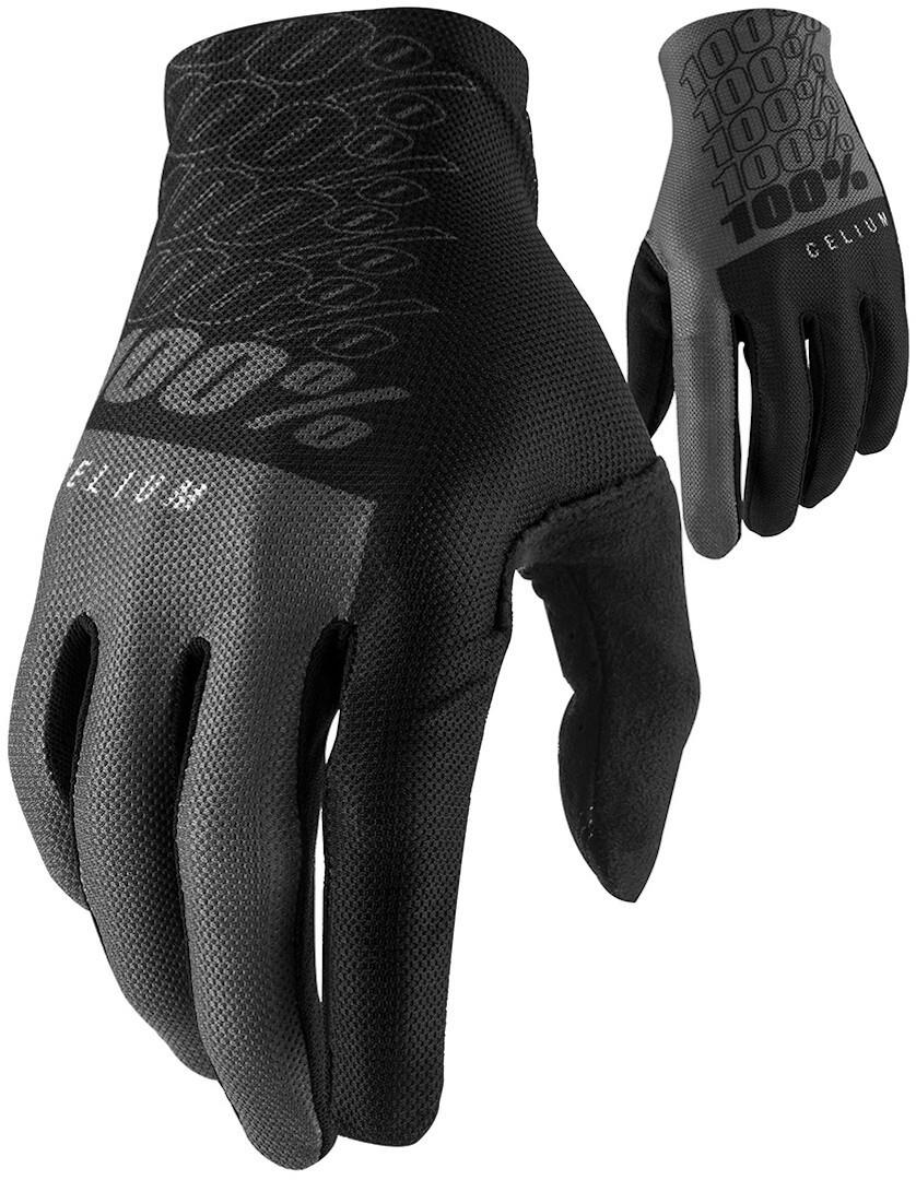 100% Celium Bicycle Gloves, black-grey, Size M, black-grey, Size M