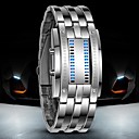 Men's Wrist Watch Digital Watch Digital Stainless Steel Black / Silver 30 m Water Resistant / Waterproof LED Digital Luxury - Black Silver