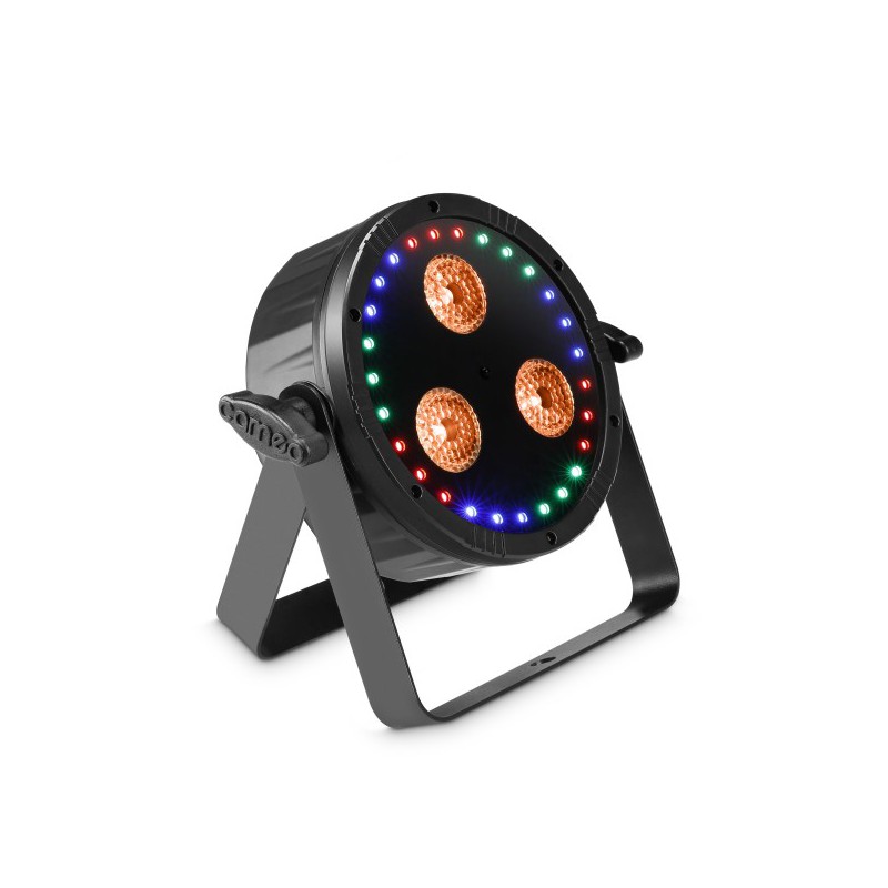 Cameo FLAT STAR Flacher 2-in-1 PAR-Scheinwerfer mit RGBWA+UV LEDs und RGB-Ring