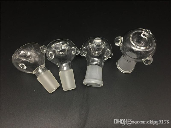 Clear Quality Thick Heady 14mm 18mm male female glass tobacco bowl glass Herb Dry smoking bowl for water bongs pipe