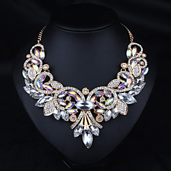 Statement Necklace Women's Crystal Luxury Basic Victorian Brown Rainbow Necklace Jewelry for Wedding Party Anniversary Daily Casual Engagement / Valentine Lightinthebox