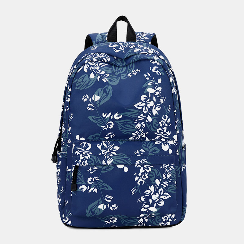 Leaf Pattern Printed School Bookbag 15.6'' Laptop Backpack Rucksack Daypack