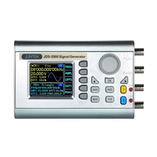 Contador de señal de doble canal DDS Digital High Precision de JUNTEK Generador de señal de pulso de forma de onda arbitraria de 2.4in Display de frecuencia de 0.01uHz-15MHz 266MSa / s