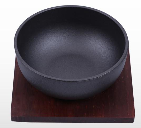 Teppanyaki cast iron bowl Japan and South Korea iron rice bowl mix rice special pan fry chestnuts Sunflower seed nonstick pot 038