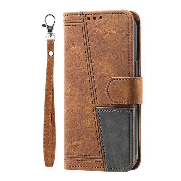 Classic Leather Wallet Cases For Samsung A33 5G A53 A73 A03S M53 M23 Galaxy A13 4G Credit ID Slot Pocket Holder Fashion Hybrid Color Contrast Hit Stand Flip Cover Strap