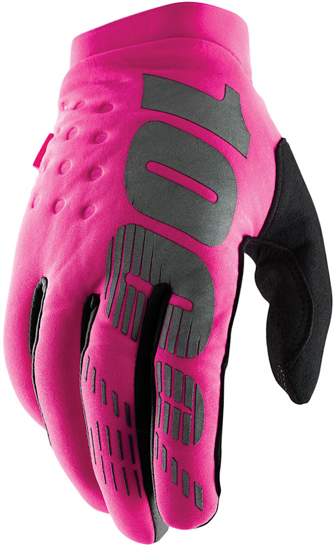100% Brisker Ladies Bicycle Gloves, black-pink, Size M for Women, black-pink, Size M for Women