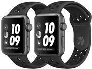 Apple Watch Nike+ Series 3 (GPS) - 42 mm - Weltraum grau Aluminium - intelligente Uhr mit Nike Sportband - Flouroelastomer - anthrazit/schwarz - Bandgröße 140-210 mm - 8GB - Wi-Fi, Bluetooth - 32,3 g (MTF42ZD/A)