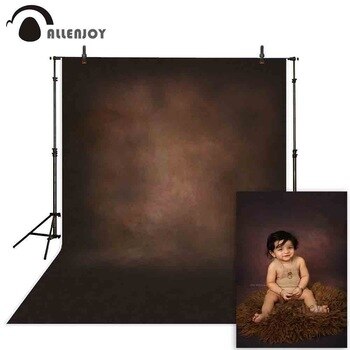 Allenjoy photography backdrops solid color vinyl old master dark brown photographic background photo studio wedding photocall