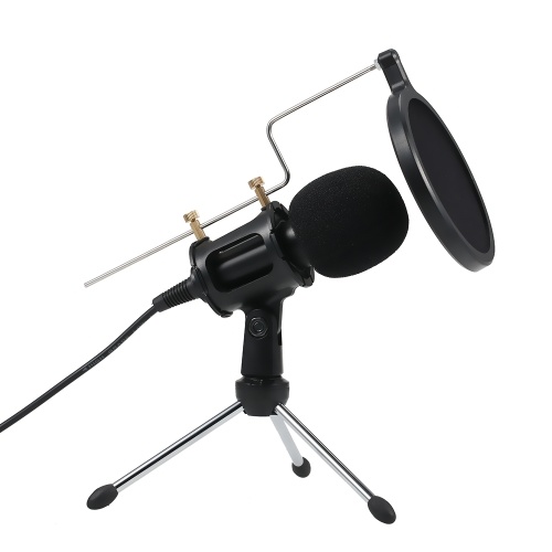 Micrófono de condensador profesional 3.5mm podcast micrófonos de grabación vocal Home Studio