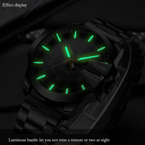 TEVISE Automatic Men Mechanical Watch Luminous Water-Resistant Sport Business Wristwatch