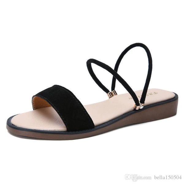 Designer sandals Summer women shoes Fashion Women flat Sandals Concise Solid Flip Flops ladies Casual Roman summer beach slippers
