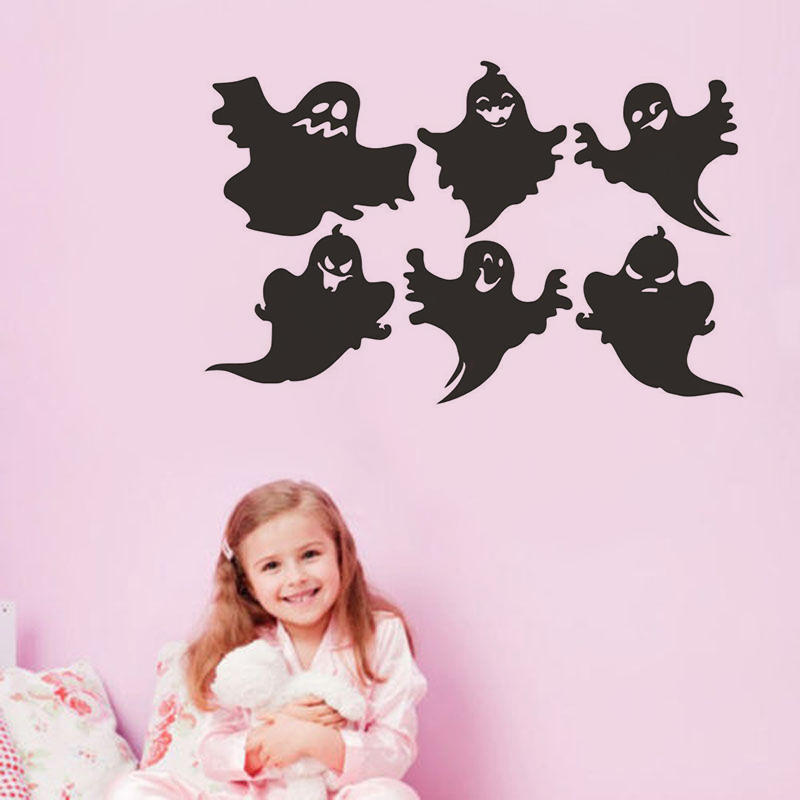6 Pcs Variety Halloween Ghost DIY Wall Sticker Removable Wallpapers Vinyl Art Decal Decor Waterproof Stickers Household