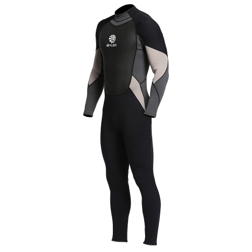 Men's 3mm Back Zip Full Body Wetsuit Swimming Surfing Diving Snorkeling Suit Jumpsuit